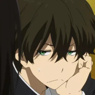 ➖ Anime, Personagem, Menino, Adolescente, Retrato whatsapp sticker