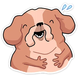 ⭐ chien, animal, rire, joyeux, mignon telegram sticker