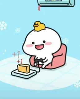 🎮 Desenho animado, Personagem, Gaming, Pato, Fofo, Kawaii telegram sticker