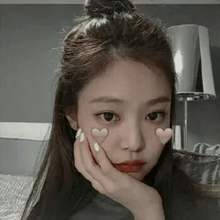 🍯 heart stickers, portrait, woman, cute, selfie telegram sticker