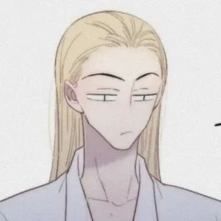 🖋 orang, ekspresi, pirang, potret, manga telegram sticker