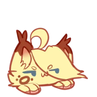 🤔 cat, cartoon, cute, animal, feline, sticker telegram sticker