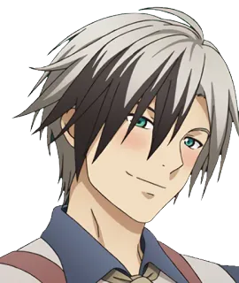 😉 Anime, Manga, Maschio, Personaggio, Ritratto, Illustrazione whatsapp sticker