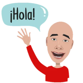 👋 ¡Hola! olá, acenando, saudação, espanhol, desenho animado telegram sticker