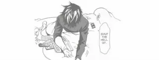 😞 SHUT THE HELL UP manga, anime, shut up, cartoon telegram sticker