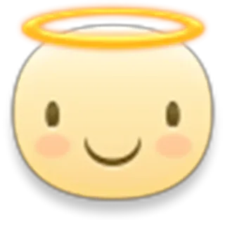 😇 Anjo, Halo, Emoji, Smiley, Fofo telegram sticker