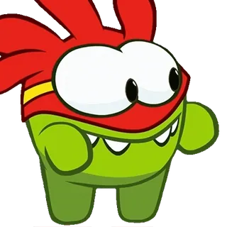 🆗 Om Nom Cut the Rope Om Nom, Cut the Rope, Desenho animado, Monstro, Personagem de jogo, Monstro verde, Doce whatsapp sticker