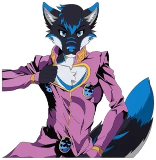 💙 Furry, Anthro, Anthropomorph, Tier, Fuchs, Cartoon, Charakter telegram sticker
