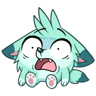 😧 chien, dessin animé, mignon, animal, autocollant telegram sticker