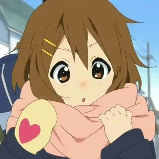 🧣 Yui Hirasawa K-On! Anime, K-On, Fofo, Garota, Kawaii, Escola, Yui Hirasawa telegram sticker