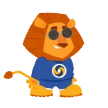 👌 lion, animal, cartoon, mascot, cute, character whatsapp sticker