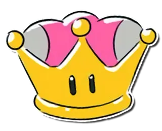 👑 coroa, joias, ouro, rosa, cinza, desenho animado telegram sticker