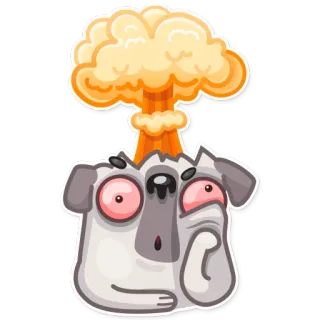 Water Pug telegram stickers