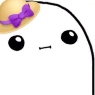 😐 Блоб, Шляпа, Милый, Мультфильм, Стикер, Персонаж whatsapp sticker