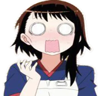 😳 anime, chocada, garota, surpresa, desenho animado telegram sticker