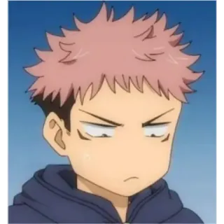 🙂 Yuji Itadori Jujutsu Kaisen anime, manga, character, jujutsu kaisen, yuji itadori whatsapp sticker