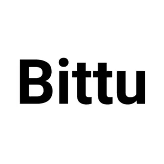💬 Bittu mot, Bittu, texte, police, noir whatsapp sticker