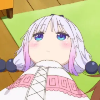 🍚 Kanna Kamui Miss Kobayashi's Dragon Maid Anime, Kanna, Dragon Maid, Kawaii, Fofo, Personagem, Mangá whatsapp sticker