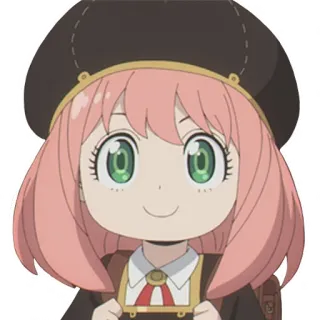 🙂 Anya Forger Spy x Family Anime, Gadis, Kartun, Lucu, Anya Forger, Spy x Family, Karakter whatsapp sticker