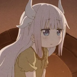 🦔 Kanna Kamui Miss Kobayashi's Dragon Maid Anime, Kanna, Smok, Kawaii, Słodkie, Dziewczyna Anime telegram sticker