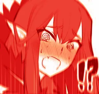 😱 ?! Аниме, Вопрос, Восклицание, Смущенный, Стесняюсь telegram sticker