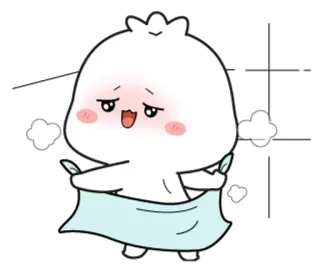 💭 cartoon, cute, towel, shy, animation, kawaii telegram sticker