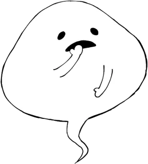 👻 Desenho animado, Fantasma, Fofo, Personagem telegram sticker