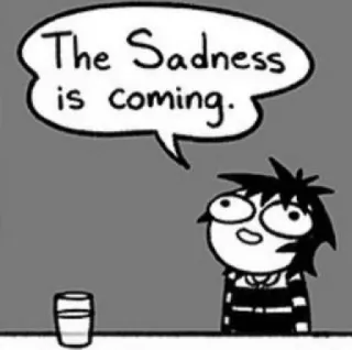 🥺 The Sadness is coming. tristeza, quadrinho, meme, desenho animado, humor, expressão, humor whatsapp sticker