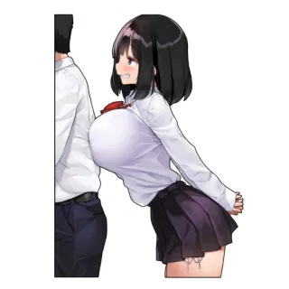 ☁️ 动漫, 女学生, 制服, 漫画, 插画 telegram sticker
