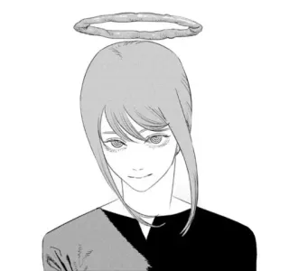 🙂 Makima Chainsaw Man makima, chainsaw man, anime, manga, angel, halo, girl telegram sticker