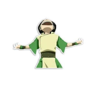 😂 Toph Avatar: The Last Airbender Avatar, Toph, Maestro Tierra, animación, Nickelodeon, personaje whatsapp sticker