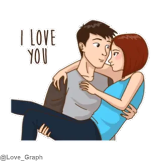 👫 I LOVE YOU love, couple, affection, romance, relationship telegram sticker