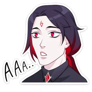 😳 AAA... アニメ, カートゥーン, キャラクター, ポートレート, 表情, 叫び whatsapp sticker