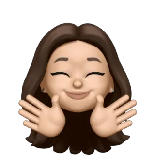 👋 desenho animado, emoji, mulher, abraço, sorrindo, saudação telegram sticker