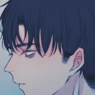✖ Anime, Manga, Retrato, Cara, Hombre, Arte telegram sticker