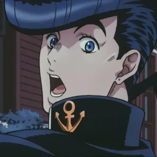 💎 Josuke Higashikata JoJo's Bizarre Adventure อนิเมะ, มังงะ, ประหลาดใจ, โจโจ้, ตัวละคร telegram sticker