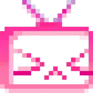 😣 tv, retro, pixel, television, cute, pink, digital art telegram sticker