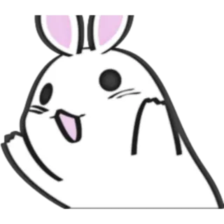 😍 lapin, lapinou, mignon, animal, dessin animé whatsapp sticker