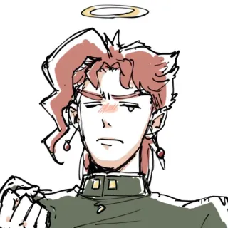 😇 Noriaki Kakyoin JoJo's Bizarre Adventure Anime, Manga, Personaje, Ángel, Jojo, Kakyoin telegram sticker