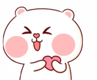 ❤️ милый, медведь, мультфильм, сердце, любовь, животное telegram sticker
