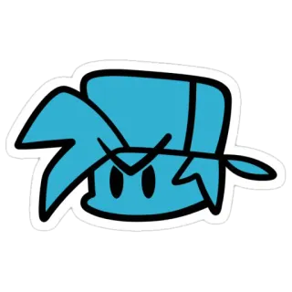 😶 Boyfriend Friday Night Funkin' fnf, friday night funkin, video game, character, boyfriend whatsapp sticker