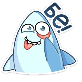 🥴 Fe! Kartun, Hiu, Lucu, Kocak, Ekspresif, Stiker whatsapp sticker