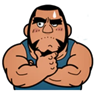 😶 pensando, homem, desenho animado, confuso, questionando, pensativo telegram sticker