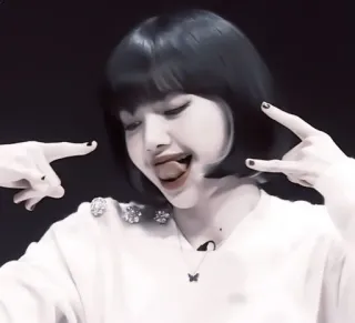 🎧 mujer, retrato, expresión, cantante, kpop, lisa, blackpink whatsapp sticker