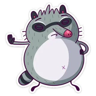 🙅‍♂️ rakun, binatang, kartun, stiker, lucu telegram sticker