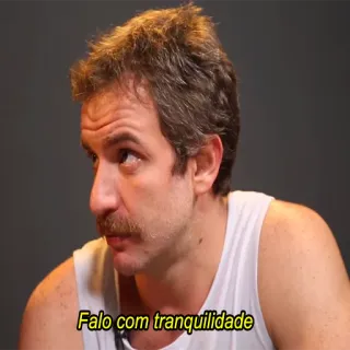 🙆‍♂️ Falo com tranquilidade hombre, hablando, persona, humano, camiseta sin mangas telegram sticker