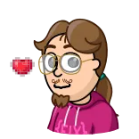 😘 HEYL kartun, hati, pixel, karakter, stiker, gaming telegram sticker