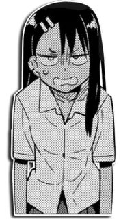 😡 Nagatoro Don't Toy with Me, Miss Nagatoro Anime, Manga, Kreskówka, Dziewczyna, Nagatoro telegram sticker