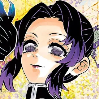 🌟 Shinobu Kocho Demon Slayer 动漫, 鬼灭之刃, 蝴蝶忍, 漫画, 粉丝艺术 telegram sticker