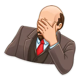 🤦 Vladimir Lenin Umorismo politico, Facepalm, Lenin, Comunismo, Politica telegram sticker